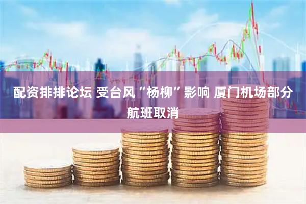 配资排排论坛 受台风“杨柳”影响 厦门机场部分航班取消
